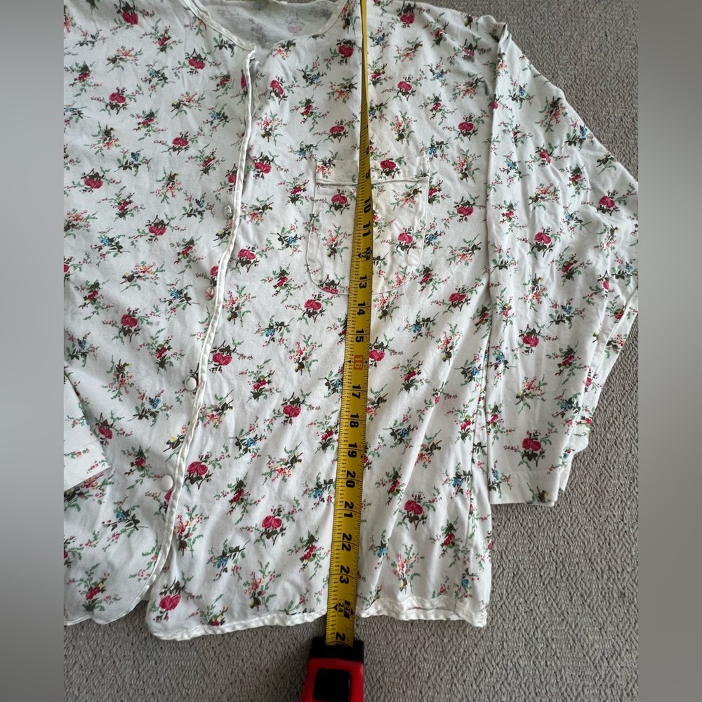 Victoria's Secret Rose Floral Print vintage Cotton Cottage core Nightshirt - Picture 5 of 6